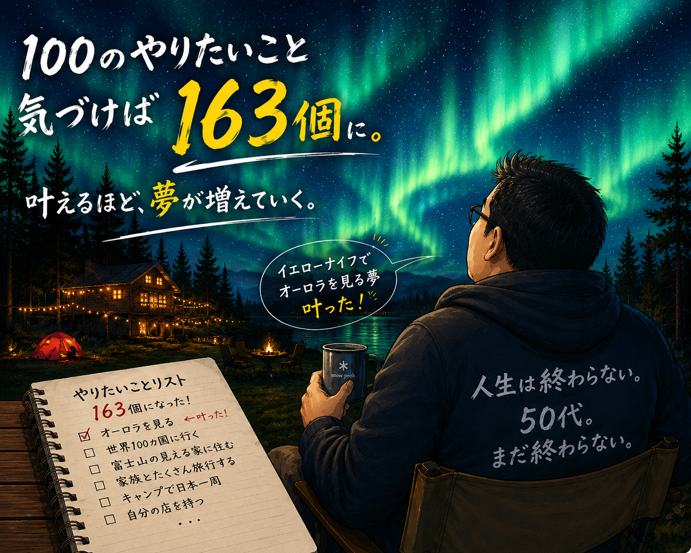 50代、やりたいことが163個になった｜叶えるほど夢が増えていく