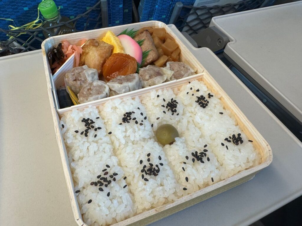 新横浜から名古屋へ向かう東海道新幹線こだまの車内で食べた崎陽軒のシウマイ弁当